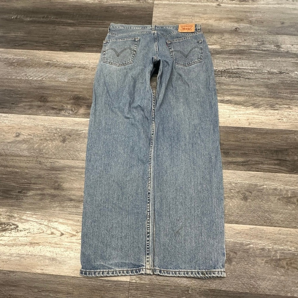 Vintage Levis Jeans 550 Red Tab Blue Medium Wash Mens 36x32 Relaxed Jeans Y2K